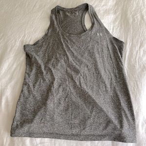 UA athletic tank top heather gray